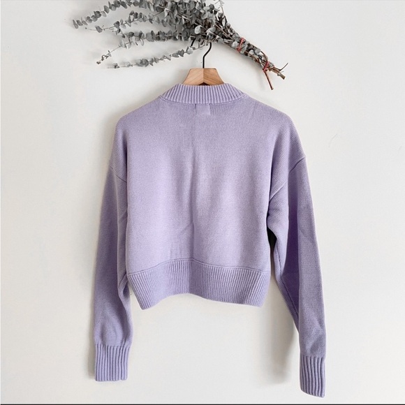 Urban Outfitters BDG Sweater Jesse Half Zip Purple Medium NWT - Picture 7 of 12